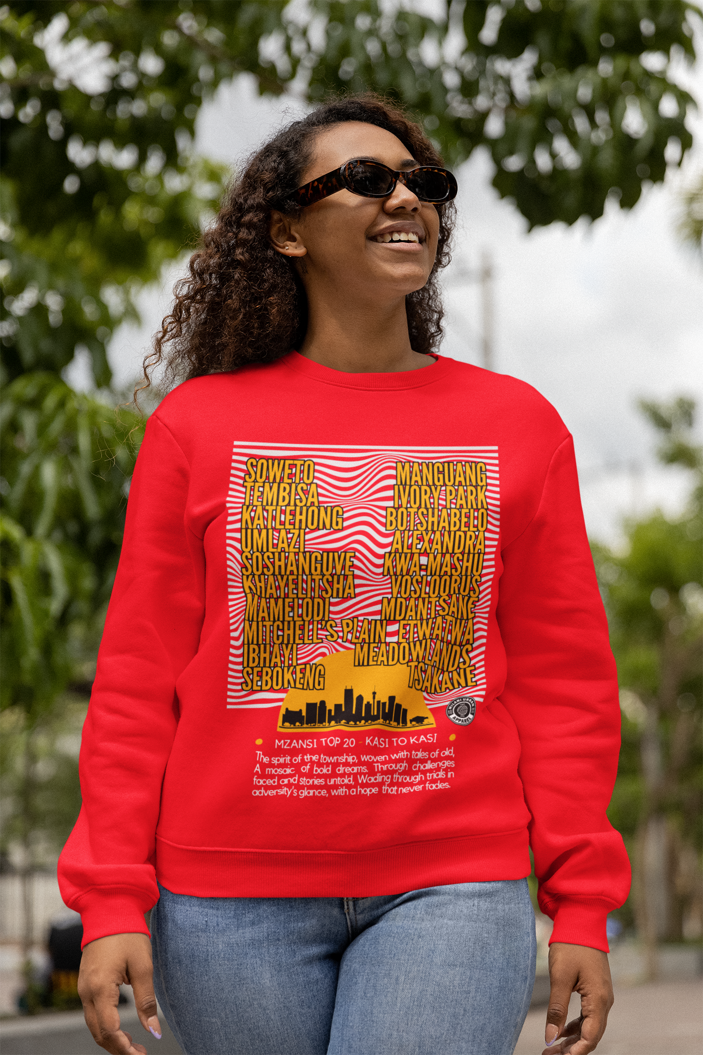 Top Kasi Red Crew-neck Sweater