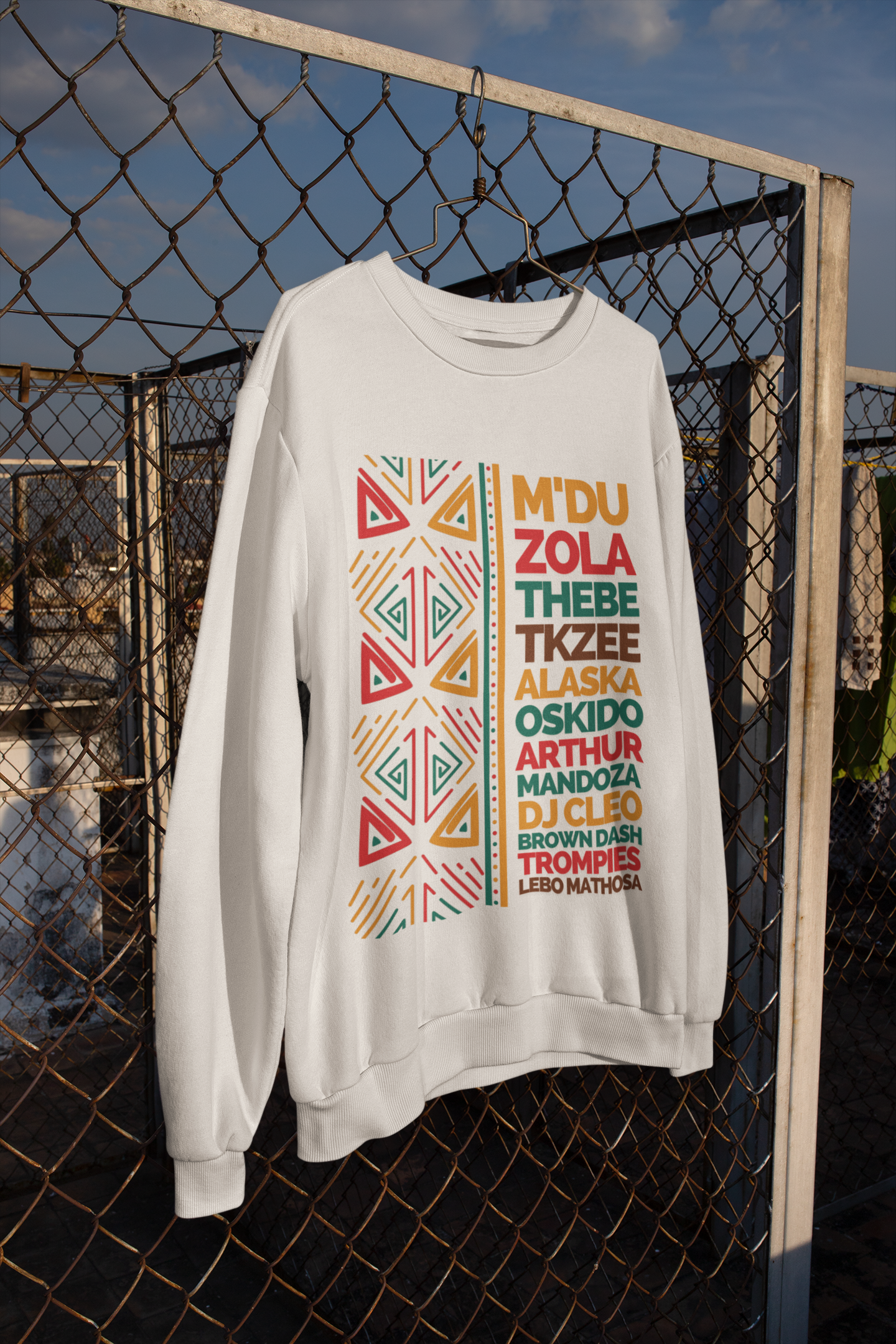 Kwaito Legacy White Crew-neck Sweater