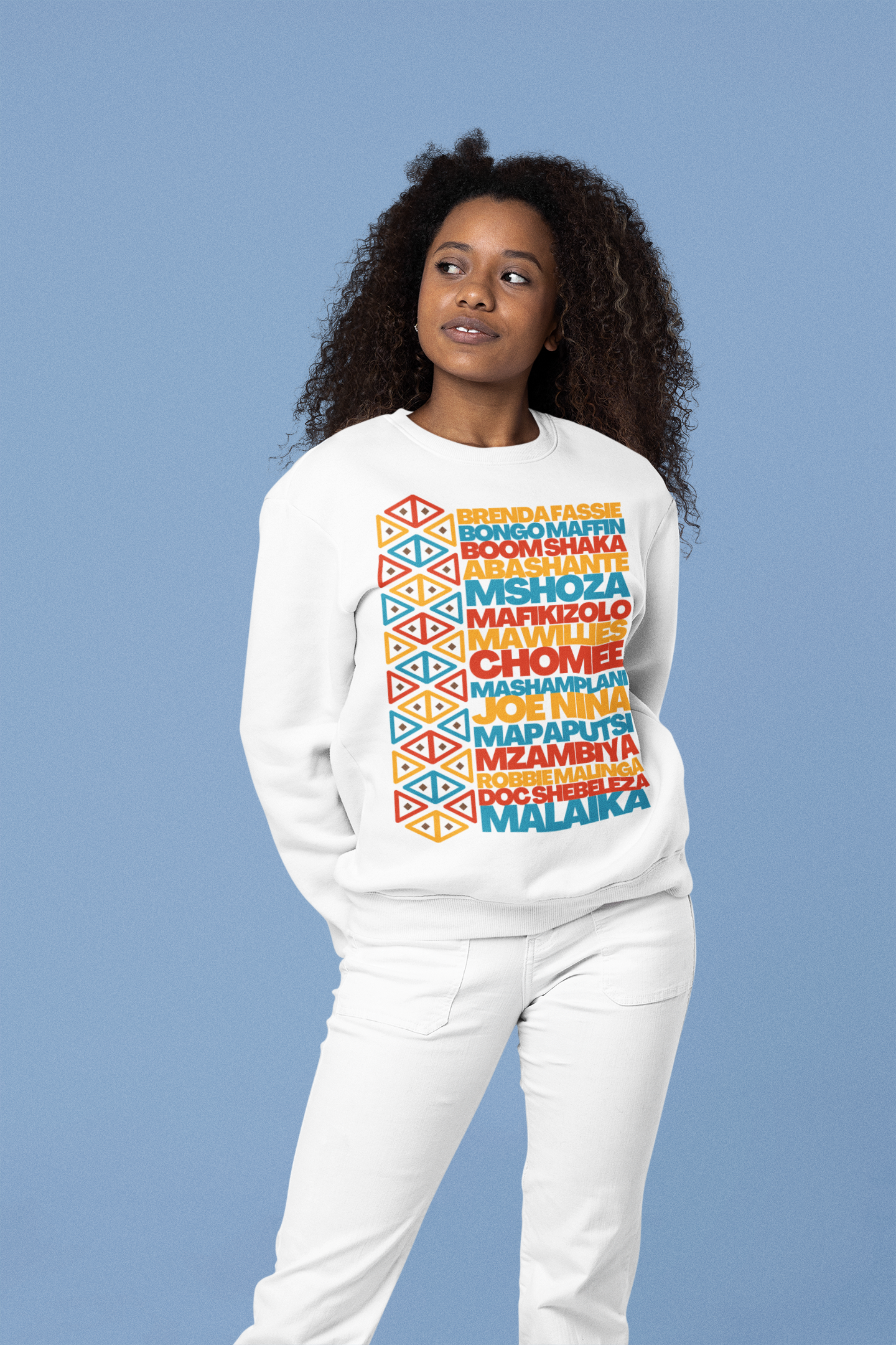 Kwaito Heavies White Crew-neck Sweater