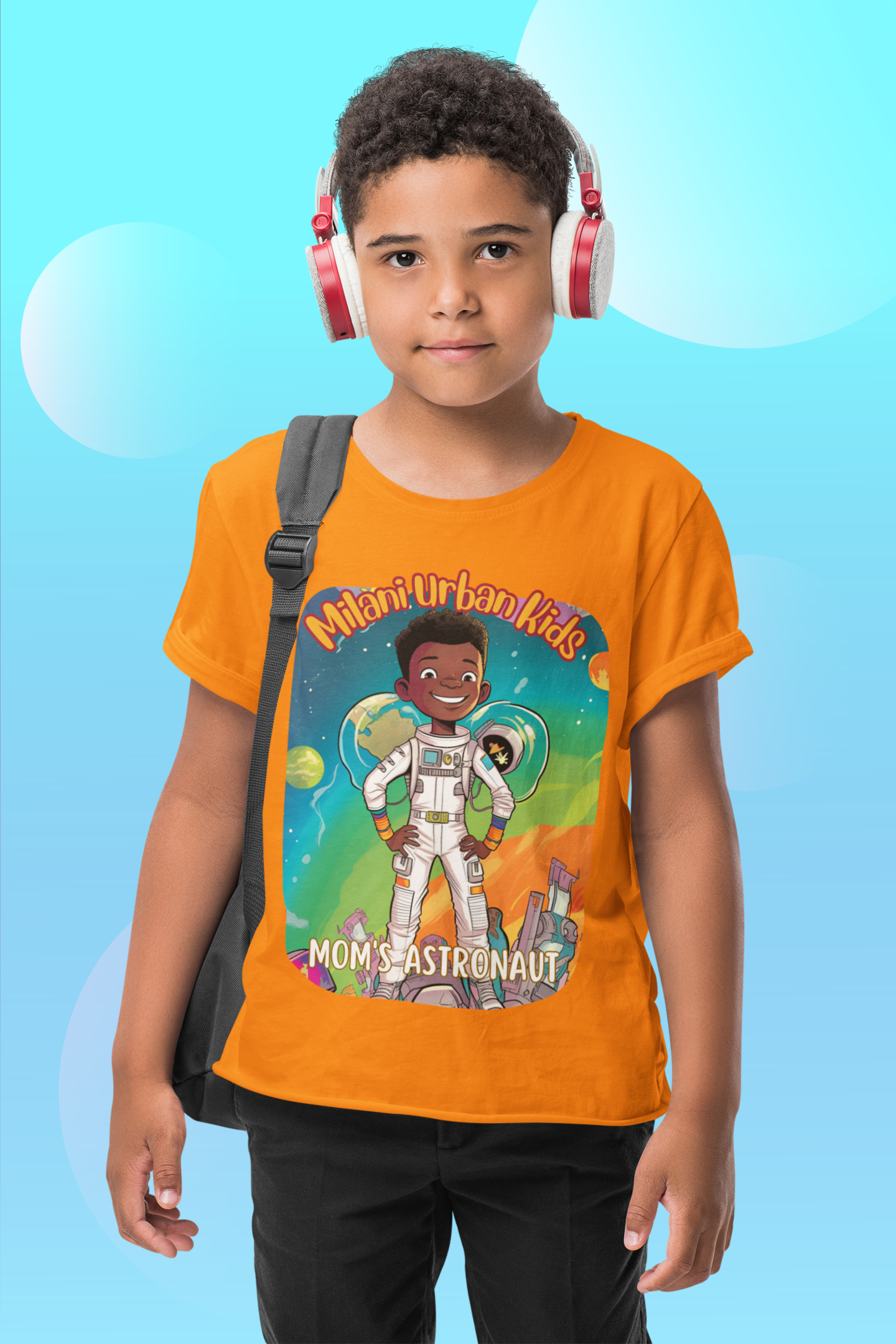 Milani Kids - Boys Tees - Astronaut (Orange)