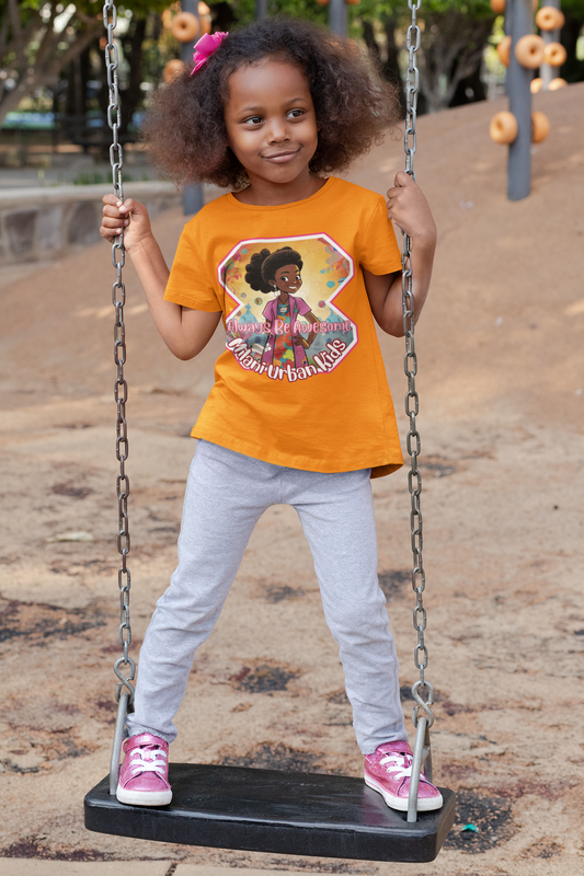 Milani Kids - Girls Tees - Be Awesome (Orange)